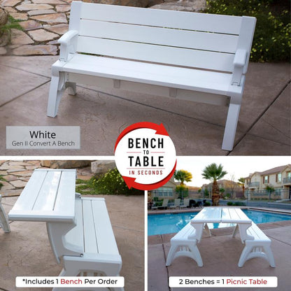 2x Convert-a-Bench XL Tuinbank – In een Handomdraai Om te Bouwen tot Tafel