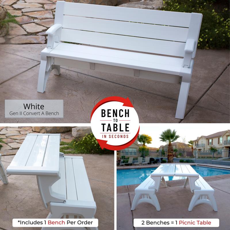 2x Convert-a-Bench XL Tuinbank – In een Handomdraai Om te Bouwen tot Tafel