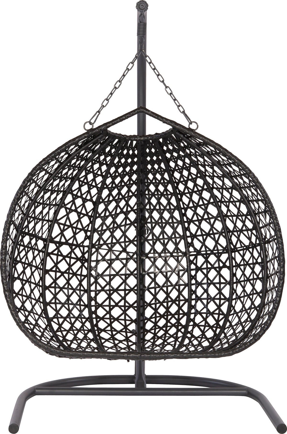 Stelaż do fotel wiszący Adam dla 2 osób – Matowa czerń (nowoczesny design)